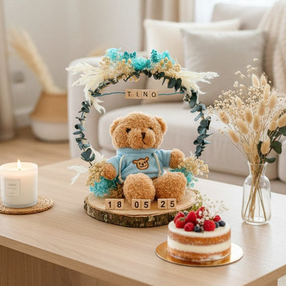 Décoration ourson personnalisée – cadeau anniversaire enfant avec prénom