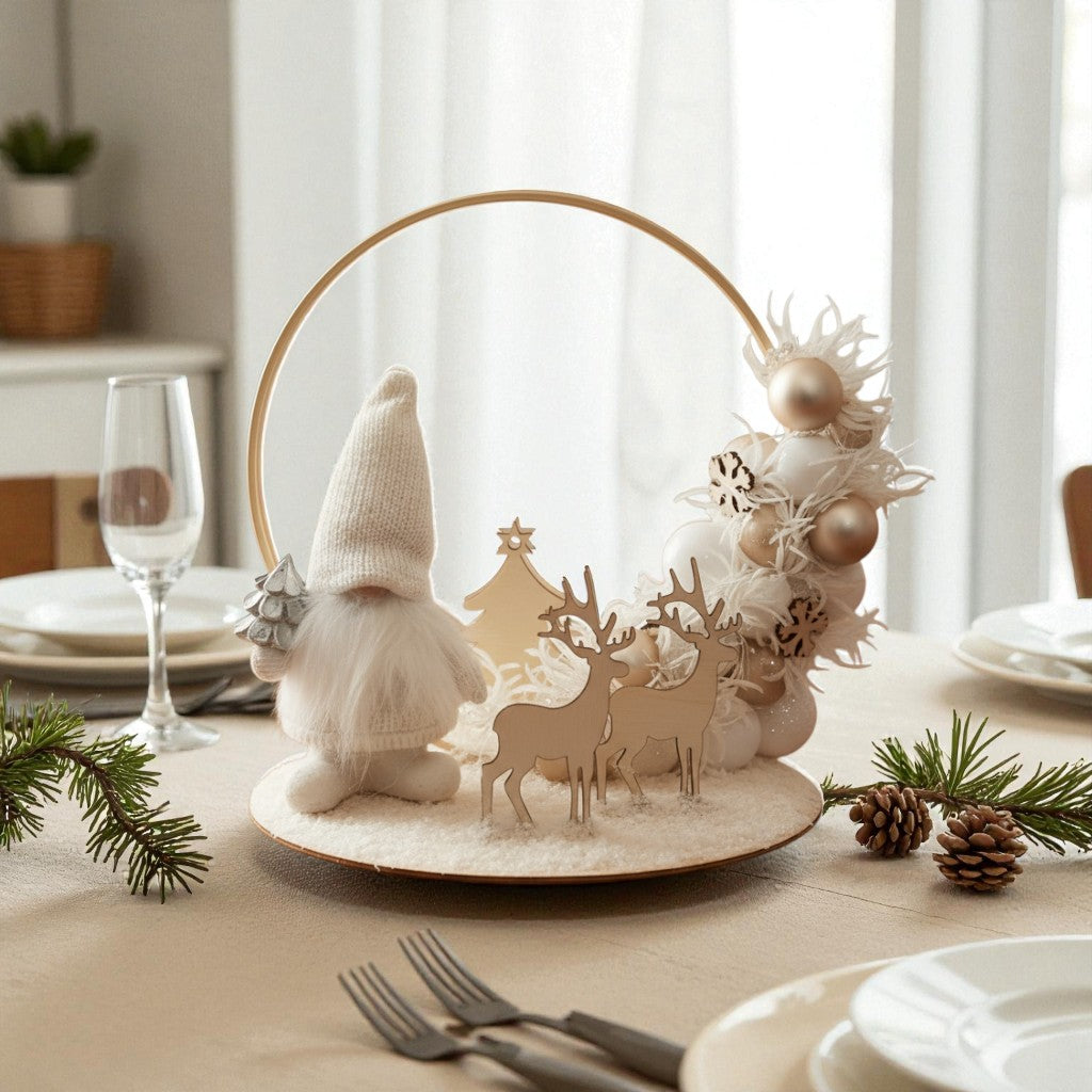 Décoration Lumineuse de Noël – Gnome, Cerfs & Boules de Noël